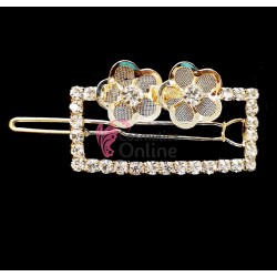 Clema pentru par metalica AGF062EE - Auriu cu cristale